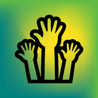 Black plate icon with gradient background