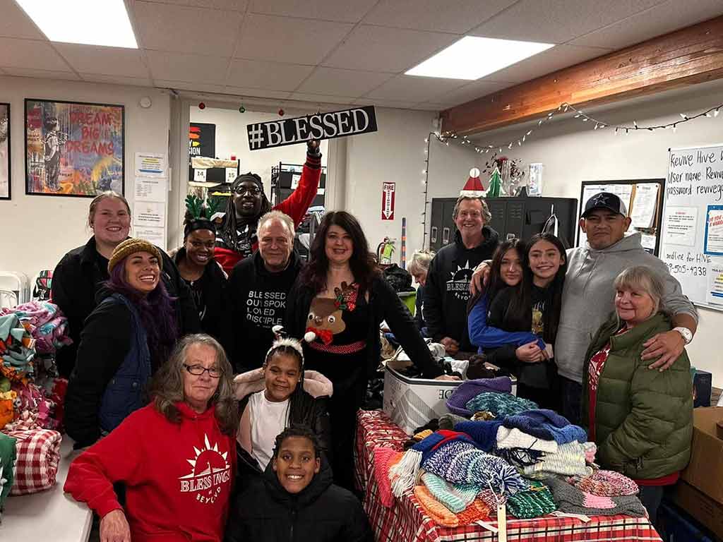 Blessings team with Ridgeline High School volunteers and Revive team members